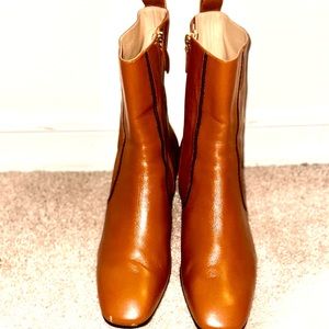 Chloe Ankle Boots with side zipper and topstitching